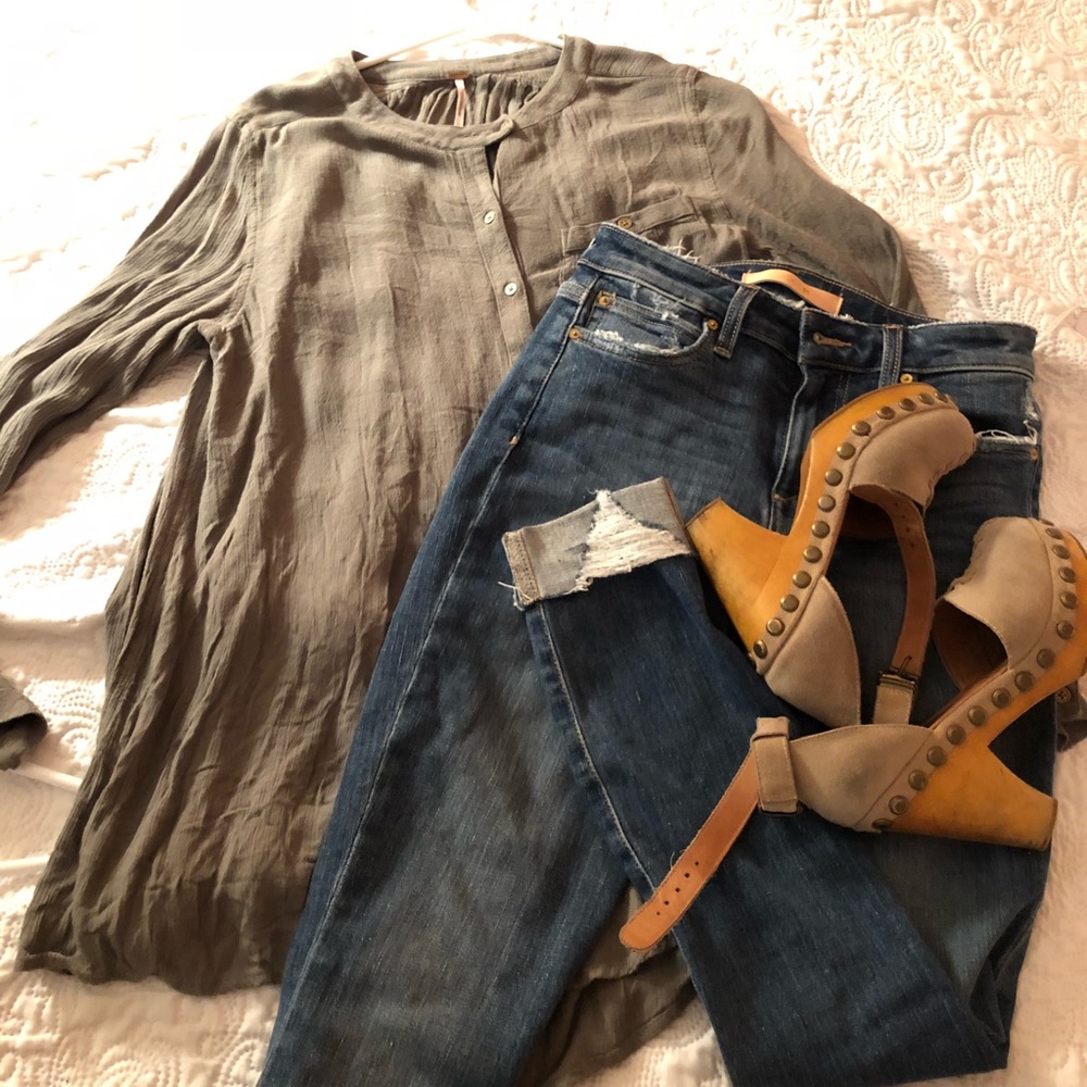 Free People button down blouse Sz S